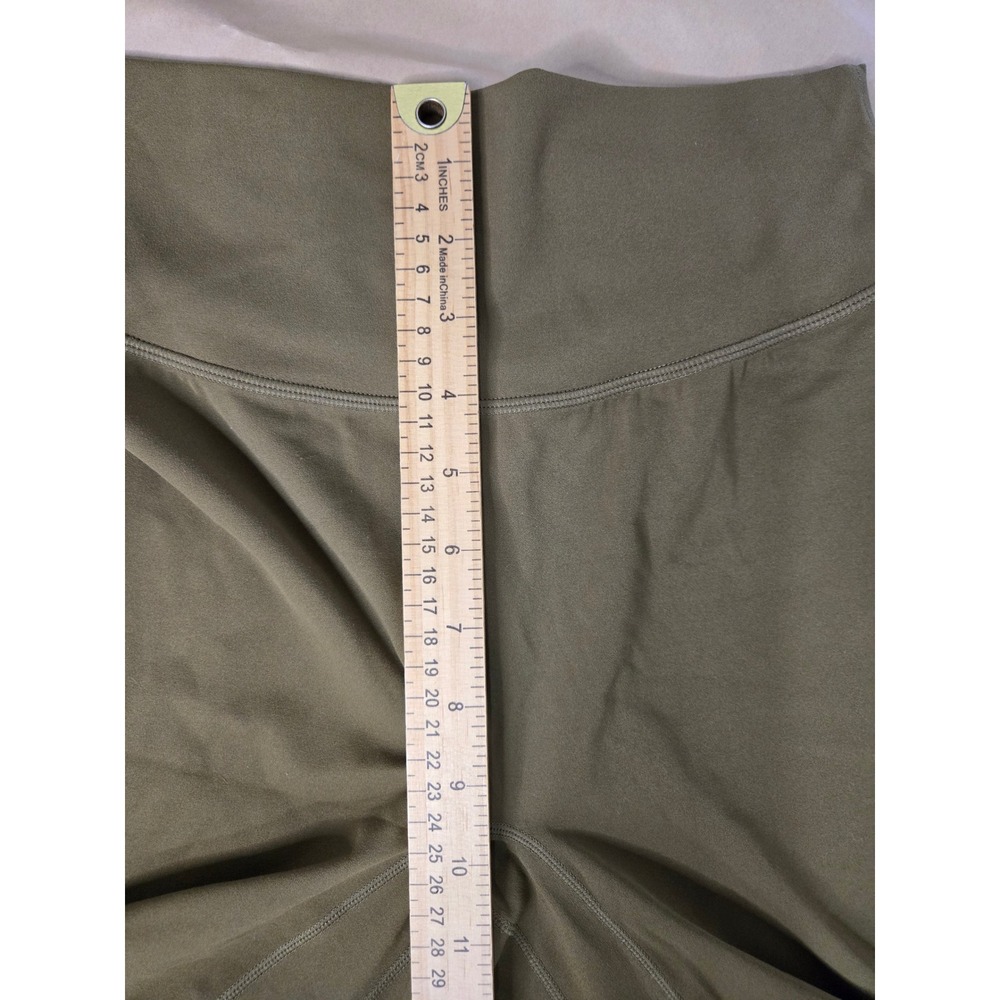 Ptula Womens Olive Green High Waisted 6 Inch Inseam Biker Shorts Size Large NWT - Picture 6 of 8